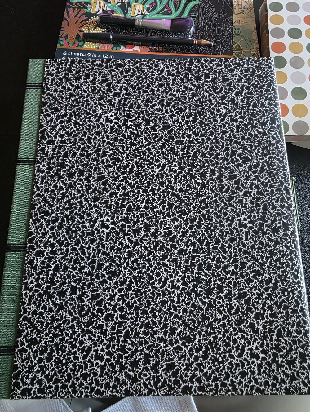 Hearth & Hand Magnolia Composition Expanding File Folder Green Volume 1 Snap